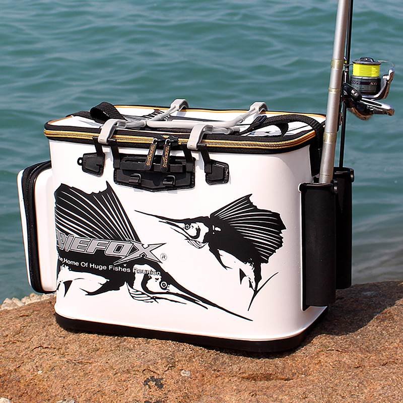 we've got a multi-purpose, live-fish bucket, eva, and a thick sea-fish tank with an oxygen pump